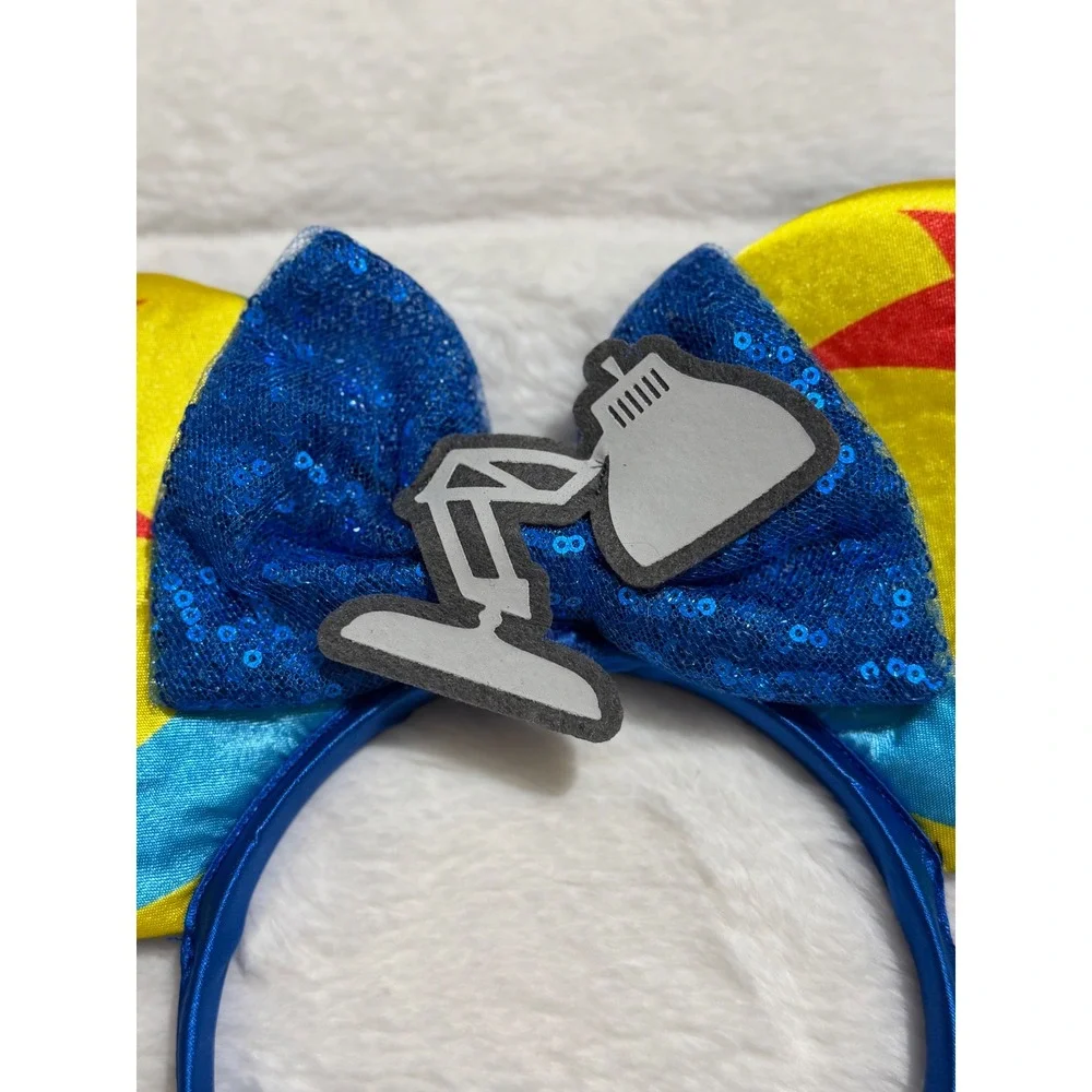 Disney Pixar Toy Story Luxo Jr. Ball Lamp Ear Headband Blue Sequin Bow Costume